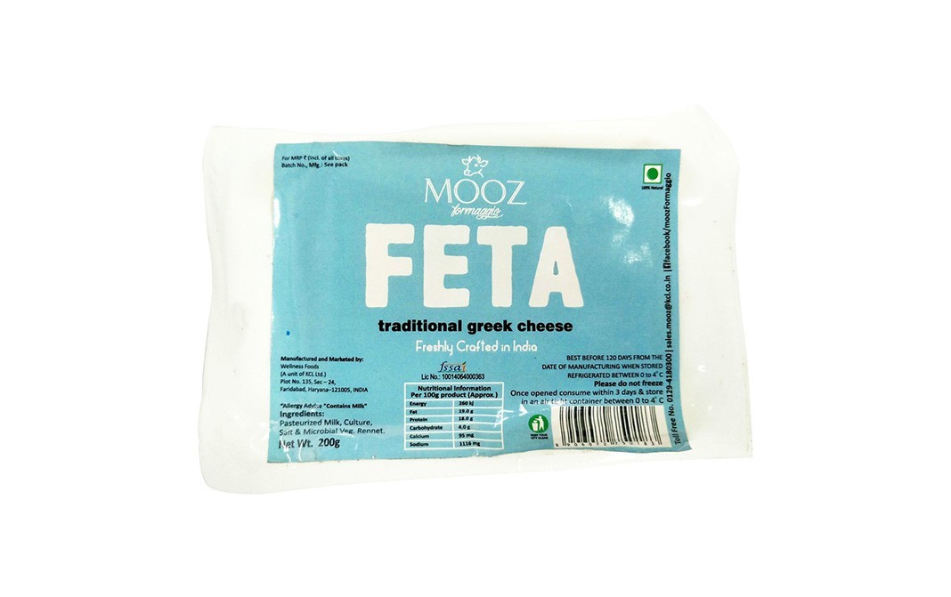 Mooz Feta Traditional Greek Cheese    Pack  200 grams